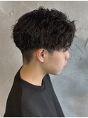 メンズセンターツイストスパイラルパーマ群馬高崎眉毛韓国刈り上