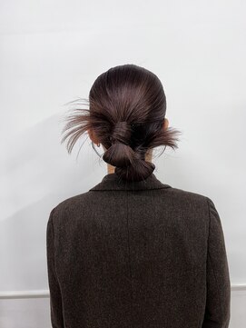 ヘアー アレス(hair ales) カチモリ　タイトアレンジ　結婚式ヘア　お呼ばれヘア