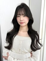 ユーフォリア 渋谷グランデ(Euphoria SHIBUYA GRANDE)&nbsp;ダークグレー　韓国ヘア　顔周りカット　透明感　暗髪