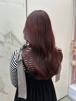 リー 梅田(Lee)&nbsp;miyuu/ブリーチなしWカラー/ワインレッド