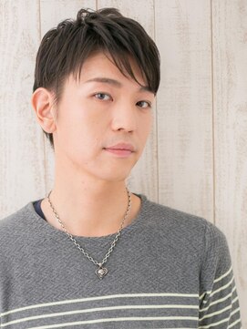 モッズヘア メン 仙台愛子駅前店(mod's hair men) 20代30代斜めバング社会人ダークアッシュメンズカットa仙台愛子