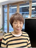 白髪を活かしたショートヘア♪ 40代　50代　60代