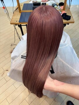 ユニ バイ マグ 長野店(Uni.by Mag) " 透け感抜群" ダブルカラー ミルクティーピンクベージュ