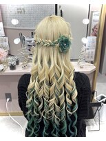 リアン 八幡筋店(lien)&nbsp;ハーフアップ×お花アレンジ☆