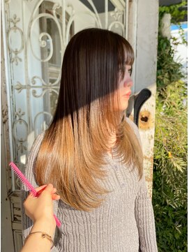 透明感オリーブとレイヤーカット＊