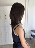 ココアブラウン レイヤーカット