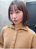 ミディアムレイヤー　ブリーチなしカラー　ブラウン