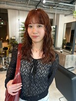 リノバイホヌア(Lino by hoNua.)&nbsp;ブリーチなしで育てる！オレンジブラウンカラー×パーマヘア