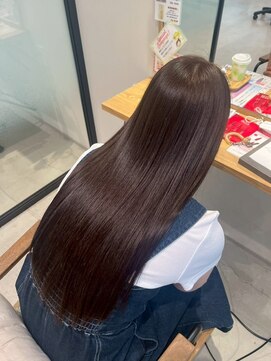 ファムバイアヴァンス(Femme by AVANCE.) アプリコットオレンジツヤ感極まるストレートロング