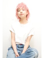 ビビト(bibito) bibito ハイトーンウルフ!ピンクベージュ