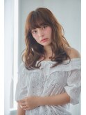 セミロング×大人可愛い×ナチュラルウェーブ【dot.plus 町田】