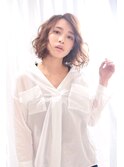 大人カジュアルなかきあげ無造作ミディアム