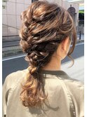 編み込みアレンジ