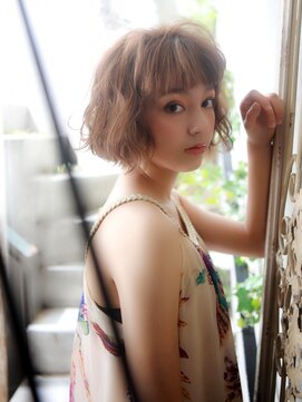 髪質改善と縮毛矯正の専門店 サンティエ(scintiller) くせ毛風無造作ボブ×グレージュ