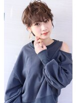 オーロ(ORO) ショコラベージュ×フリンジウエーブパーマ