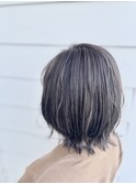 切りっぱなしボブ×ナチュラルハイライト