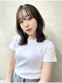 韓国風くびれヘア＊シースルーバング/アッシュカラー