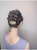 お呼ばれ編み込みヘアセット