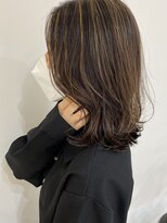 ジュエ ヘアー デザイン(Jue hair design)&nbsp;ミディアムレイヤー×ハイライト