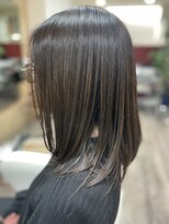 庵 ヘアー(hair) ナチュラルボブ×シークレットハイライト