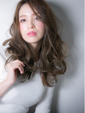 カバーヘア イヴ 戸頭店(COVER HAIR EVE) グレージュアッシュ大人巻きかきあげロングv戸頭20代30代40代