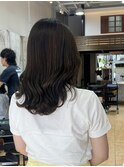こっくりブラウン/くびれヘア/顔まわりカット