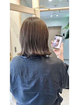 イオエ(ioe) 黒髪/ボブルフ/ネビージュ/小顔/ワンレン/髪質改善/グレージュ