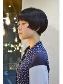 20代30代40代/品のある大人黒髪ショートボブ/360度綺麗ヘア