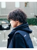 CAF河内駿/アッシュブラック/ウルフパーマ/似合わせ/大阪/心斎橋