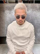 銀座マツナガ 神田店&nbsp;メンズスパイキーショートホワイトフェード刈り上げイケメン