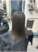 縮毛矯正×オリーブカラーで透明感アップ！