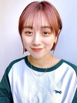 セイドット リー(Say. Ree) say.レイヤーボブハイトーンカラーベビーピンク韓国前髪ショート