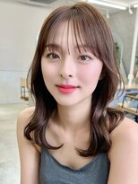 ロシェ 横浜店(loche)&nbsp;レイヤーカット ウェットヘア×ブリーチなしダブルカラー×横浜