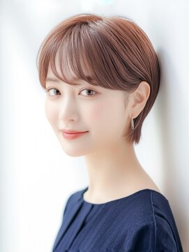 ティア 高知店(TIA) アプリコットピンク×ショートボブ