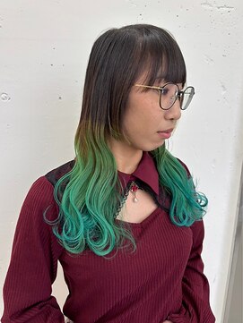 ジルスタジオ(JILL STUDIO) JILL STUDIO デザイン裾カラー/ターコイズ