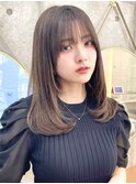 似合わせカットレイヤーカット メルティカラーフェミニンロング