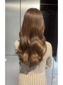 ワンカラーで出来る色素薄めカラー×縮毛矯正