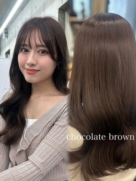 アリュウル 表参道(ALLURE) チョコレートブラウン×かわいいお顔周りカット