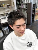 アゲイシ(hair club AGEISHI)&nbsp;爽やか２ブロック　アップバングショートスタイル