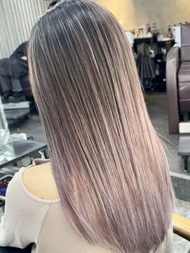 アポロ 横浜駅店(apollo) レイヤーボブハイライトブリーチレイヤーハイトーングレージュ