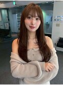 韓国くびれロング レイヤーオルチャン小顔前髪 艶髪