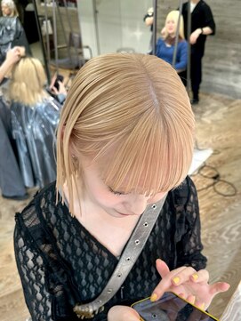 ヲタク(wotaku.) ミルクティーカラーホワイトベージュトリプルカラーハイトーン