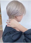 オレンジベージュレイヤーカットウルフカットマッシュウルフボブ