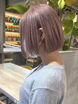 サンクマーケット 渋谷(cinq MARKET) 渋谷ブリーチカラータッセルボブ顔周りレイヤー切りっぱなしボブ