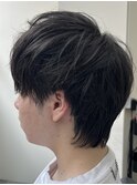 メンズウルフカット