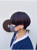 クールマッシュにアクセントをプラス◎ピンクハイライト