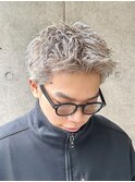 メンズハイトーンスパイキーショートブリーチカラー八王子