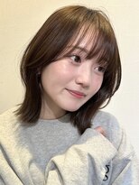 ロンド メリー 大宮(Lond merry)&nbsp;ミディアムレイヤーカット/マロンベージュ/顔周り/前髪/大宮