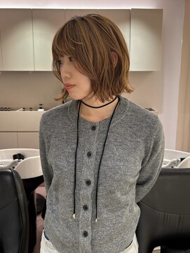 マイル 渋谷(mile) ココアベージュ×ローライトボブ