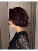 メゾンマイル 恵比寿(maison mile)&nbsp;#ブリーチなしダブルカラー#ワインレッド#ボルドーカラー#前髪